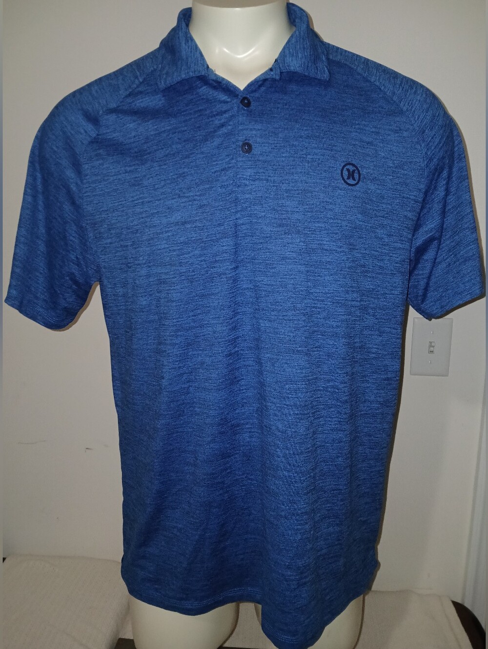 Hurley Mens Performance Golf Marle Short Sleeve Polo Shirt L